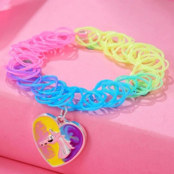 🦄 Colorful unicorn 90s Tattoo Choker 🦄 - Picture 2 of 3